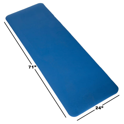 Colección de esterillas de yoga extra gruesas, espuma antideslizante y cómoda, alfombrilla de ejercicio duradera para fitness, pilates y entrenamiento con correa de transporte de Wakeman Fitness