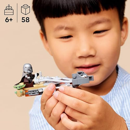 LEGO Star Wars Moto Speeder del Mandaloriano y Grogu – Set de Construcción de Juguete – Vehículo y 2 Personajes de Star Wars – Regalo para Niños y Niñas Mayores de 6 Años – 75436