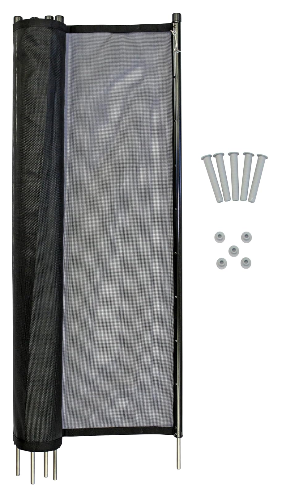 WaterWarden - Valla de Seguridad para Piscina, 4 x 12 pies, Certificado UL según Las Normas de Seguridad ASTM F2286, extraíble, fácil instalación, Red de Malla Protectora Negra con Marcos Negros