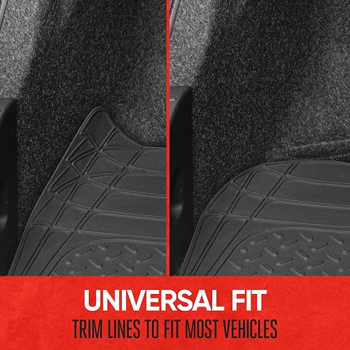 Motor Trend MTMT-680-BK FlexTough TrunkShield Alfombrilla para Maletero Todo Clima para SUV y Sedán, Negro
