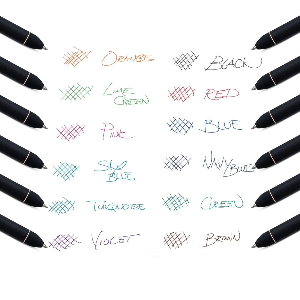 Pentel EnerGel Kuro Bolígrafo de gel líquido, línea media de 0,7 mm, tinta surtida, paquete de 8 (BL437R1BP8M)