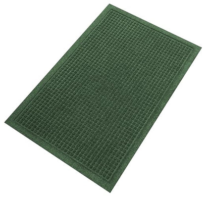 Guardian EcoGuard Indoor Wiper Floor Mat, Recycled Plastic and Rubber, 4' x 6', Green