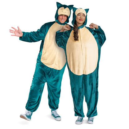 Disfraz de Snorlax, disfraz oficial de Pokemon clásico para adultos, talla L/XL, azul