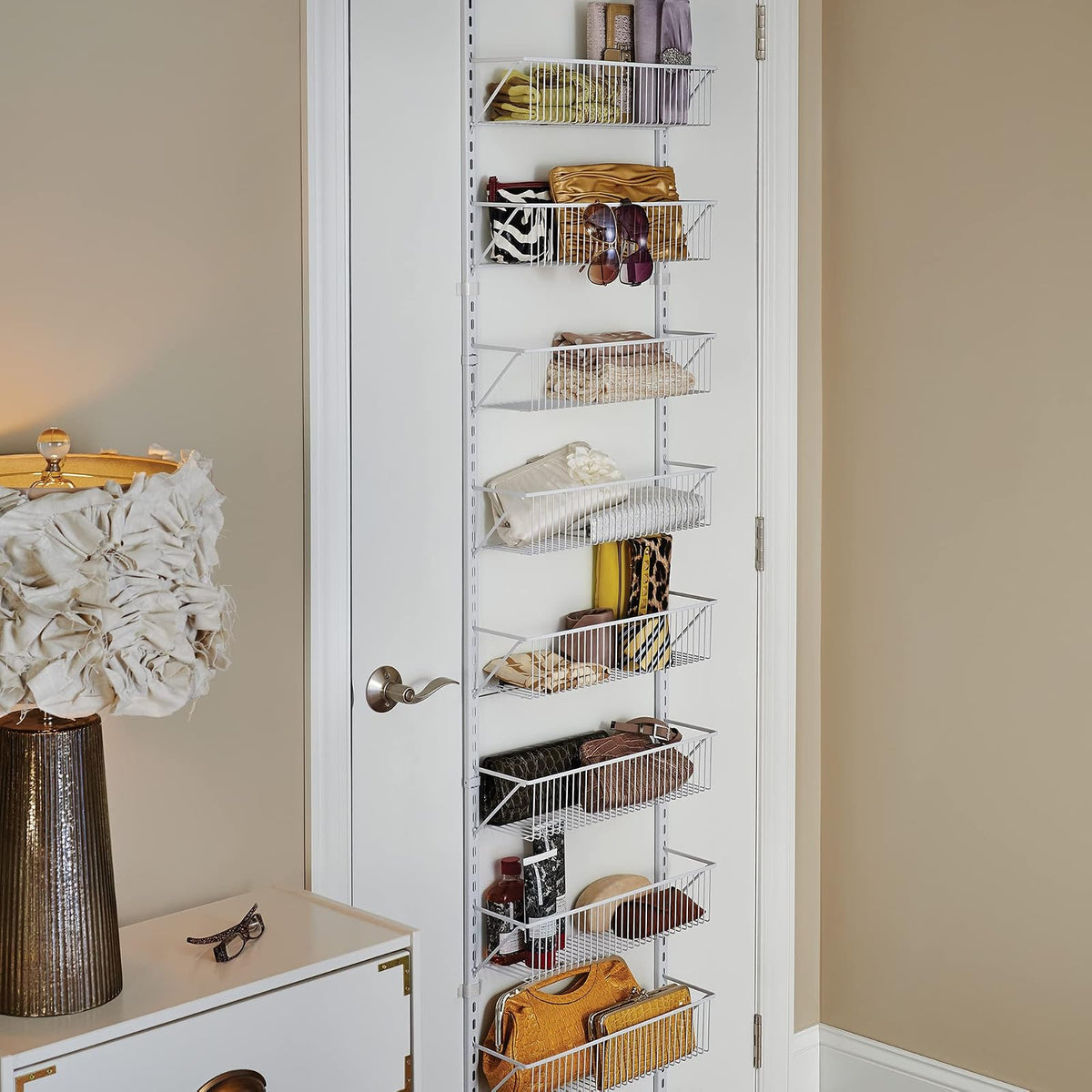 ClosetMaid Adjustable 8-Tier Wall and Door Basket Organizer, 18"