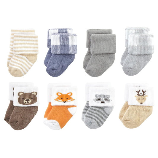 Hudson Baby Cotton Rich Newborn and Terry Socks Calcetín casualbebés niñas
