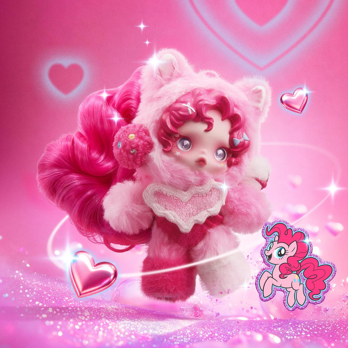 Pop Mart: Labubu Skullpanda x My Little Pony Doll Pendant