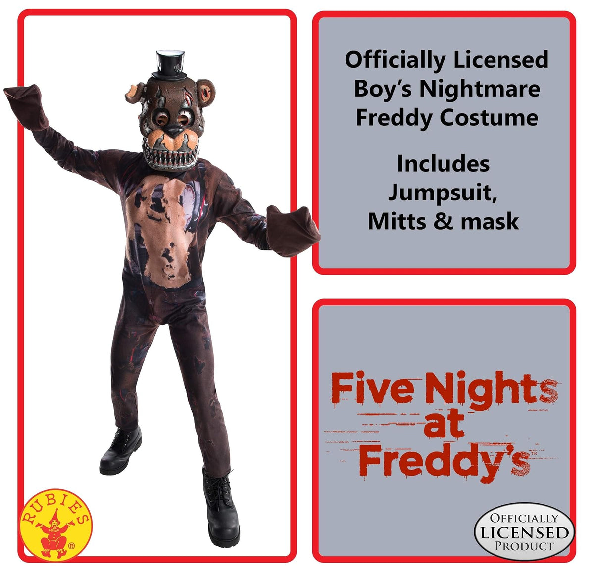 Rubie's Costume Boys Five Nights At Freddy's Nightmare Fazbear Costume