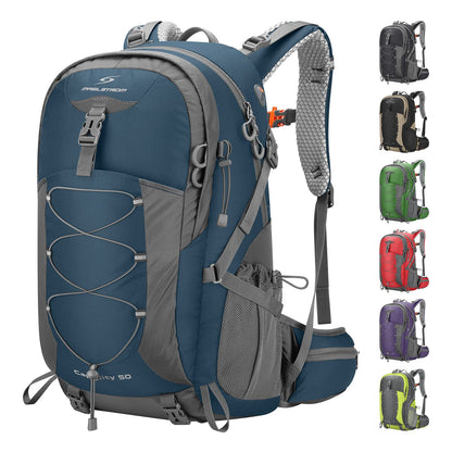 Maelstrom Mochila Senderismo Liviana, Mochila Camping con Cubierta Lluvia | Nailon anti desgarro agua, separación seco húmedo, bolsillos, silbato emergencia. Ideal hombre, mujer, senderismo