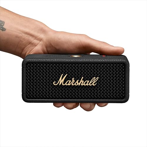 Emberton III Bocina Bluetooth Portátil – A Prueba de Agua y Polvo | Sonido Potente con Bajos Profundos | Compacta e inalámbrica para Viaje y Exterior - Negro/Láton