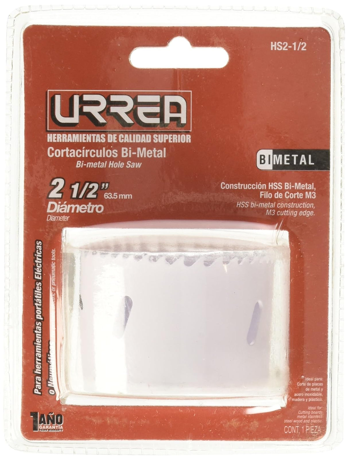 Urrea Sierra Copa Bimetálica, Filo M3 - 2 - 1 - 2"