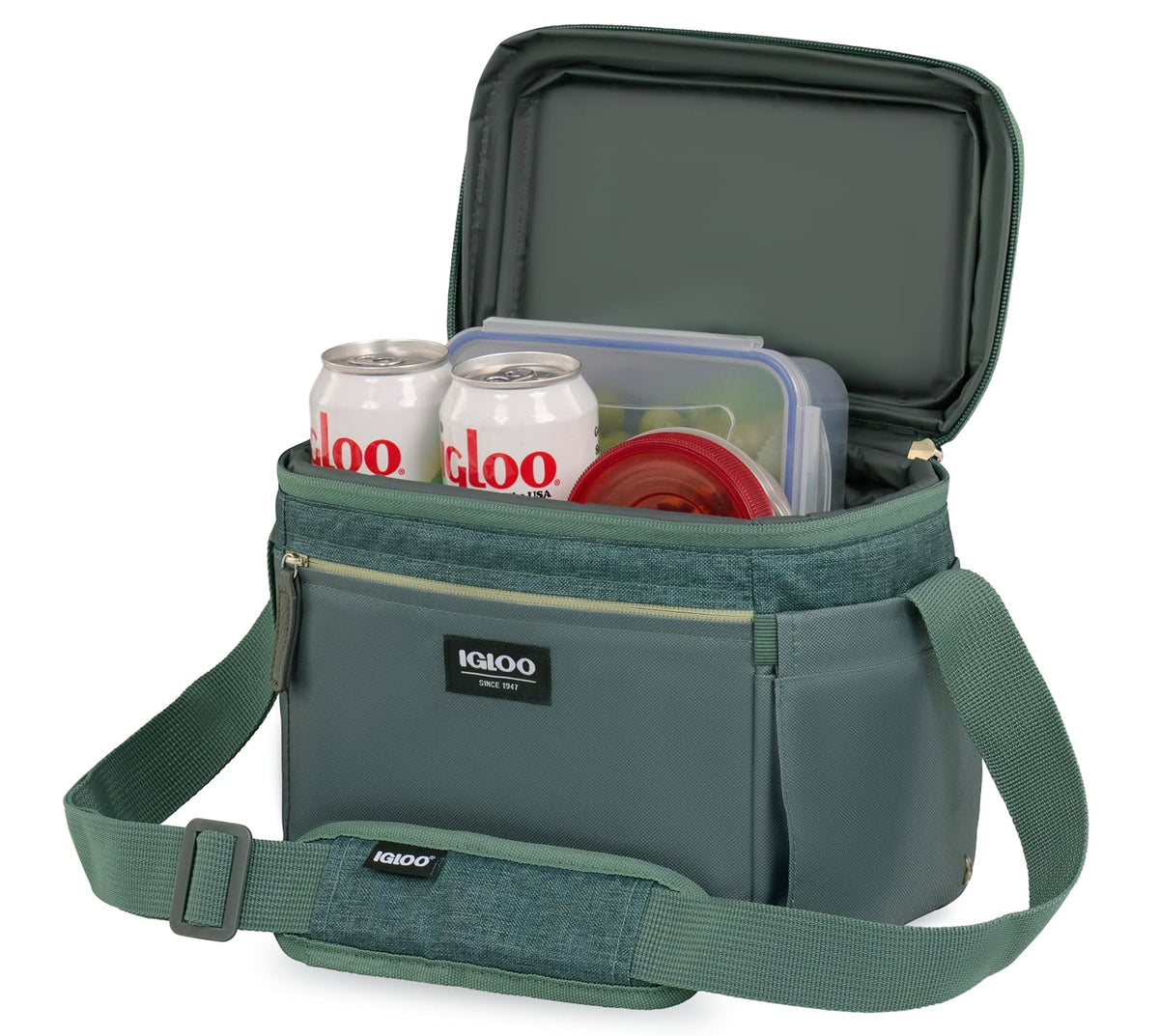 Igloo - Bolsa de Almuerzo Suave para Uso Diario, 12 latas, portátil, Ligera, Fiambrera aislada, Bolsa enfriadora de Lados Suaves