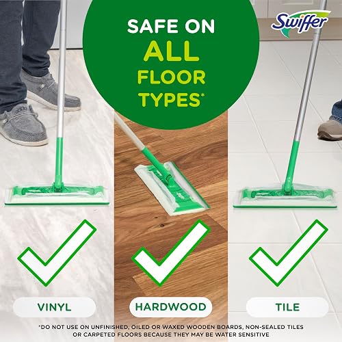 Swiffer Sweeper Wet Mopping Pad Refills for Floor Mop with Febreze Lavender Vanilla & Comfort Scent 24 Count