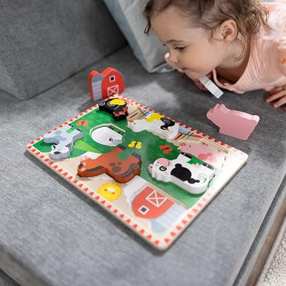 Melissa & Doug Rompecabezas Grande De Madera - Animales De Granja - Certificados FSC