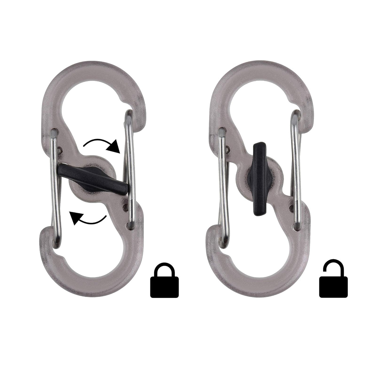Nite Ize KWB-03-R6 Llavero de pulsera elástica con clip S-Biner, color azul