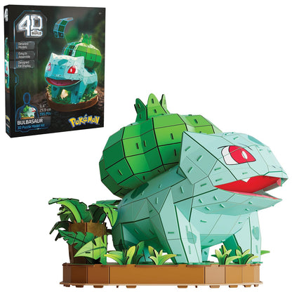 4D Build Kit de Modelo 3D Armable Pokémon, 612 Piezas - Bulbasaur
