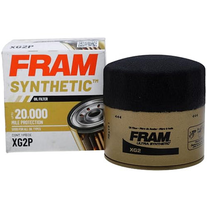 Fram Filtro de Aceite Ultra Synthetic XG2, SureGrip | Sustituye a VF1 42998 A478CB B40015M 51372 51372XP 618-51372. Reemplazo de grado OE.