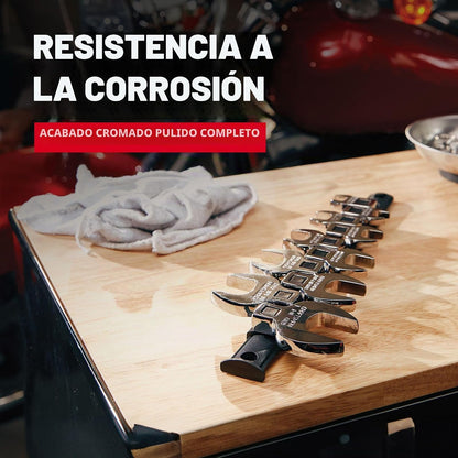 CRAFTSMAN - Juego de llaves de cuervo, extremo abierto, SAE, 10 piezas (CMMT12052LZ)