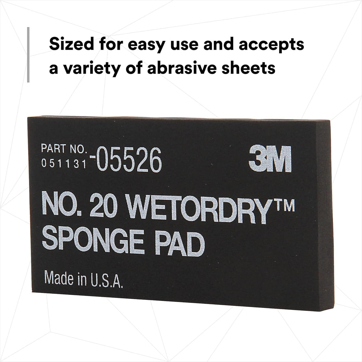 3M Respaldo Suave Para Lija Microfina Automotriz | 1 almohadilla, flexible, de larga duración, esponja automotriz, color negro