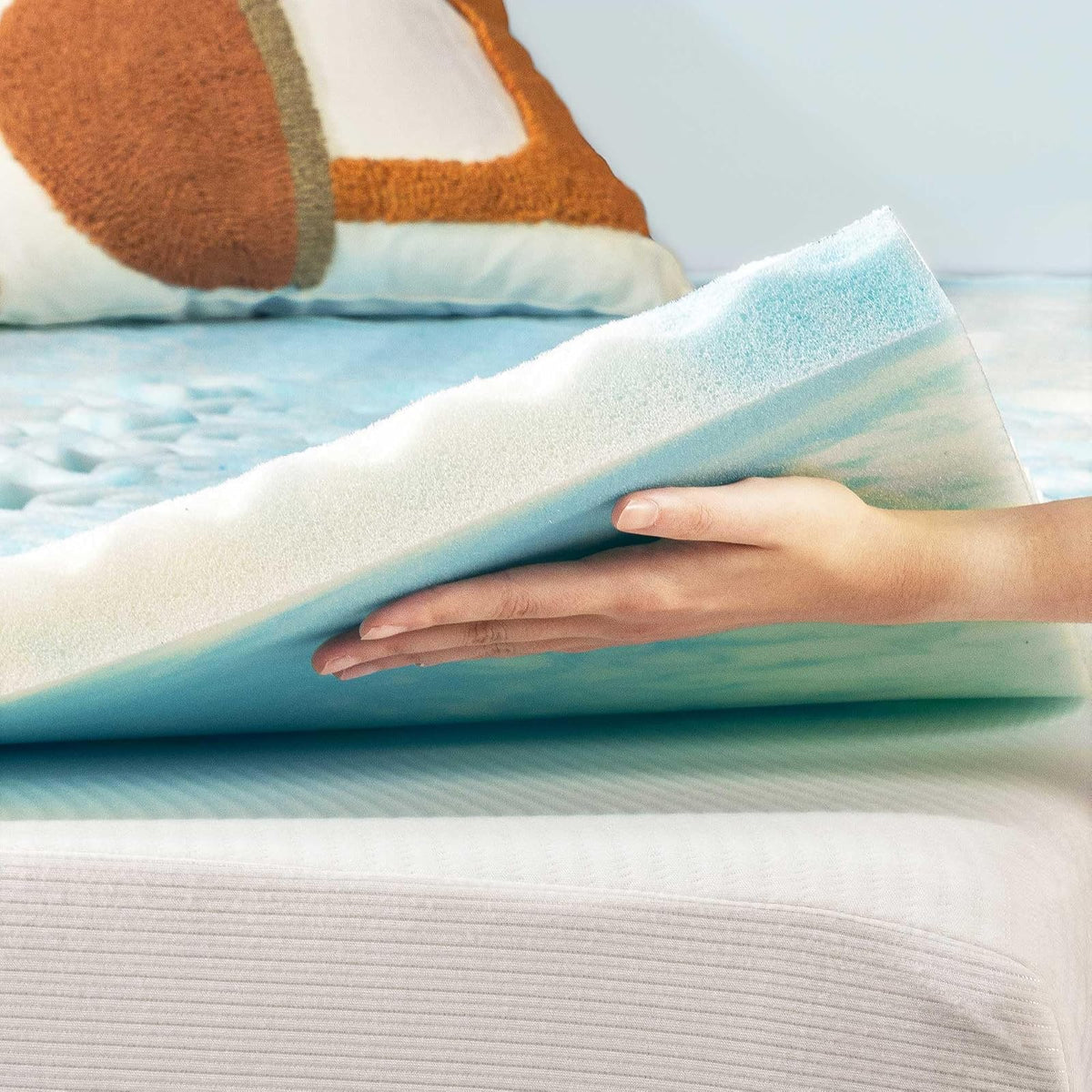 Best Price Mattress - Colchón de Espuma Aerobreeze de Gel de Remolino de 5 Zonas, Certificado CertiPUR-US, Esencial para recámara, Individual XL