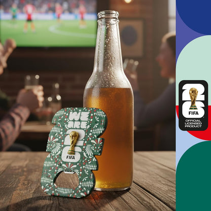 Wagon International Abridor de Botellas con imán y Trofeo 2.5D - Mexico con Licencia Oficial de la Copa Mundial DE LA FIFA 2026ᵀᴹ