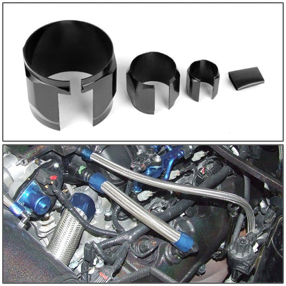DNA Motoring Kit de Manguera de Freno de Acero Trenzado de Ajuste Universal, BH-BK