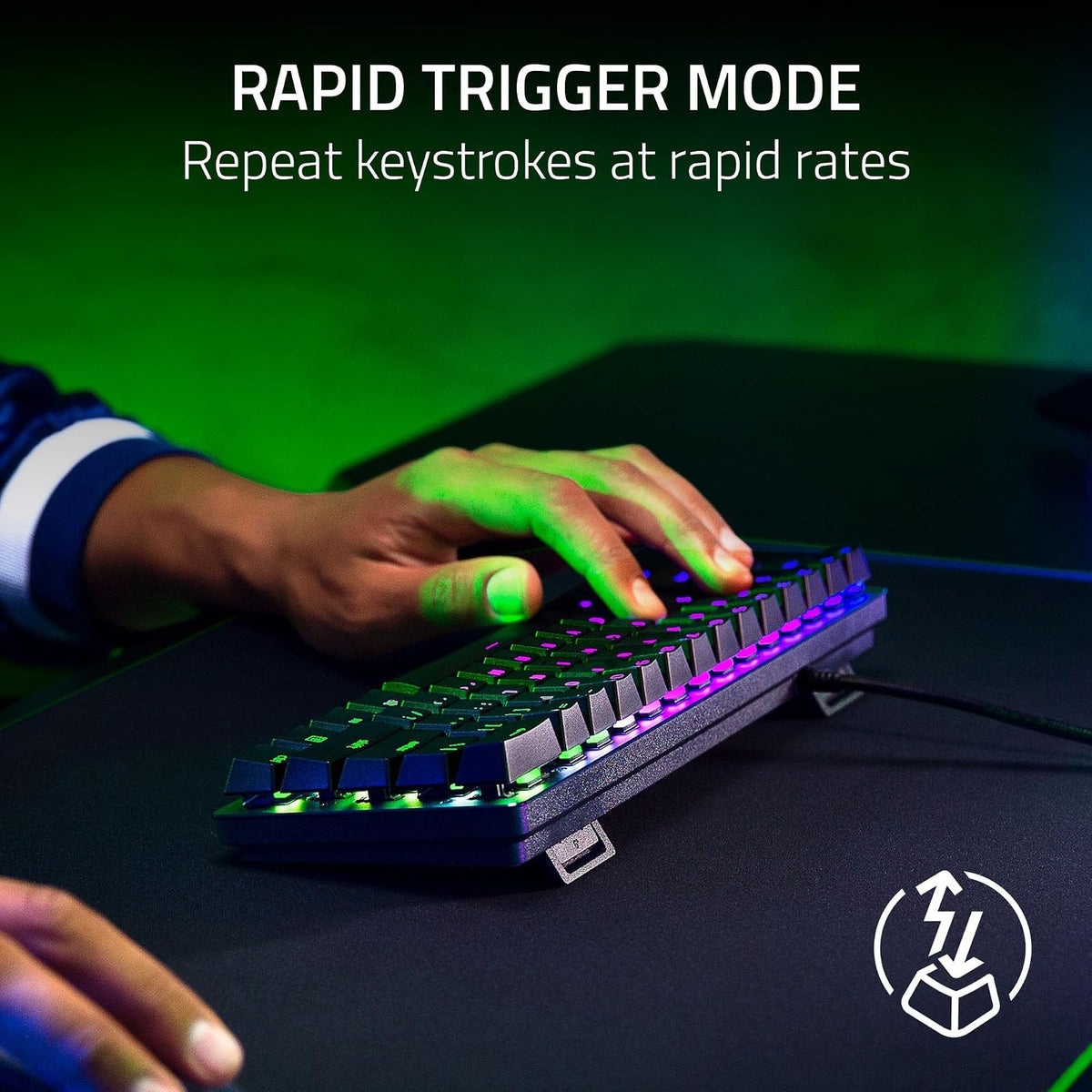 Razer Huntsman Mini Analog - Teclado Gaming analógico 60% de tamaño con switches ópticos