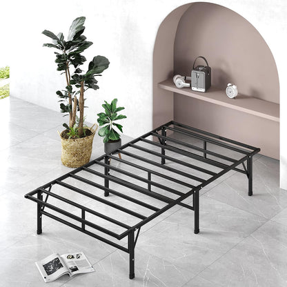 Zinus Smartbase Base de Cama Individual con Patas de Acero Antiderrapantes para Mayor Estabilidad y Resistencia en Caja, Fácil de Armar con Garantía de 5 Años
