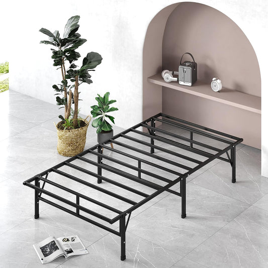 Zinus Smartbase Base de Cama Individual con Patas de Acero Antiderrapantes para Mayor Estabilidad y Resistencia en Caja, Fácil de Armar con Garantía de 5 Años