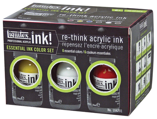 Reeves 104201 Professional Acrylic INK Essential 6-Piece Set