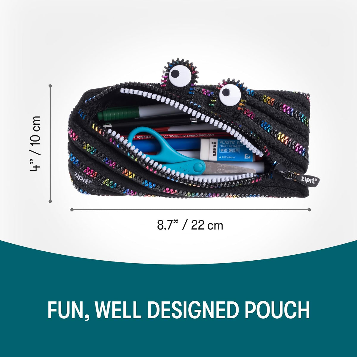 ZIPIT Monstruo Estuche para niños | Estuche para lápices para la escuela | Estuche escolar para niñas y niños