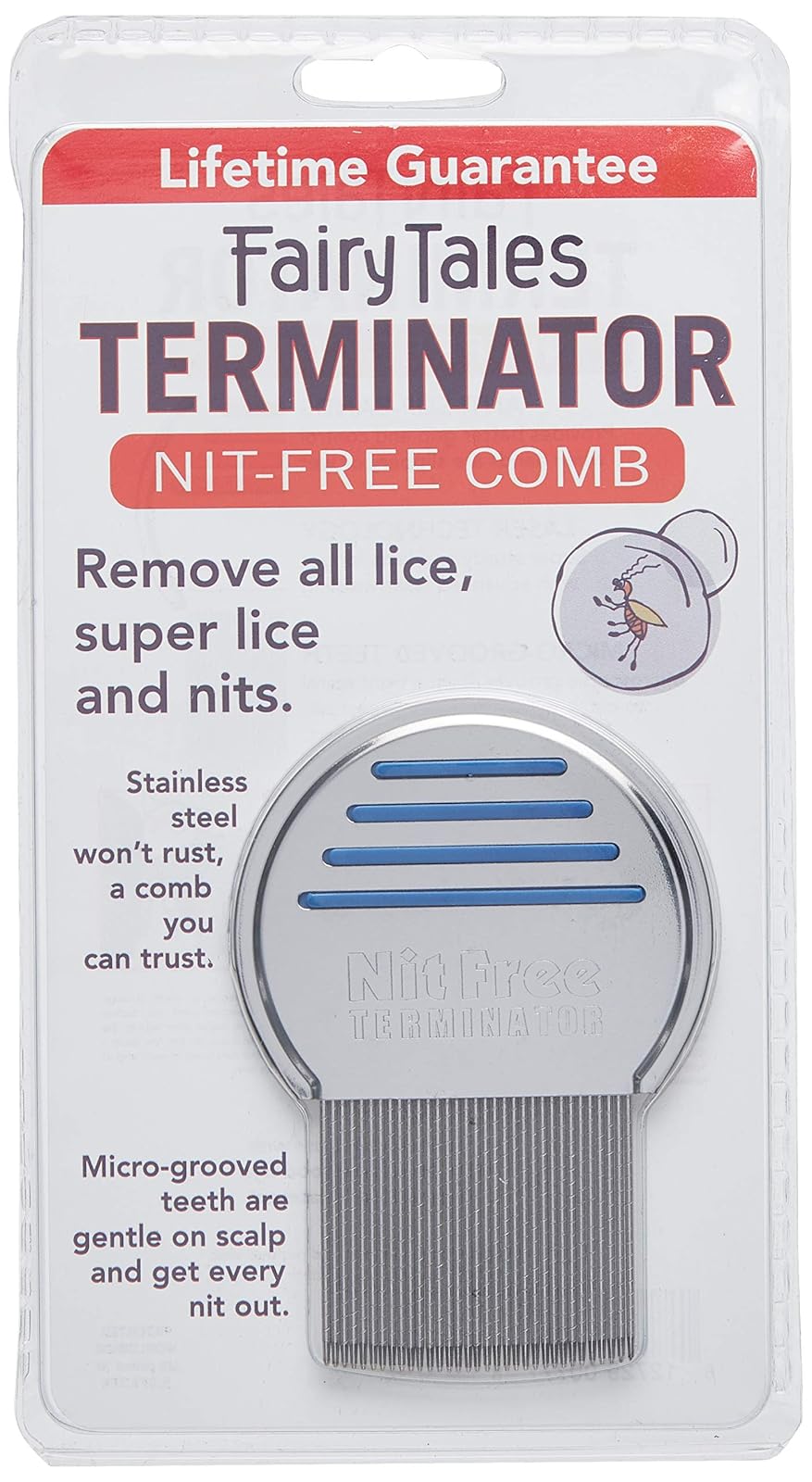 Fairy Tales Terminator Lice and Nit Comb (Color may vary)