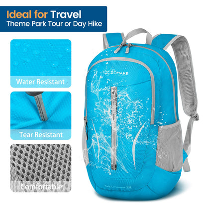 ZOMAKE Ultra Lightweight Packable Backpack 25L, Foldable Hiking Backpacks Water Resistant Small Folding Daypack for Travel