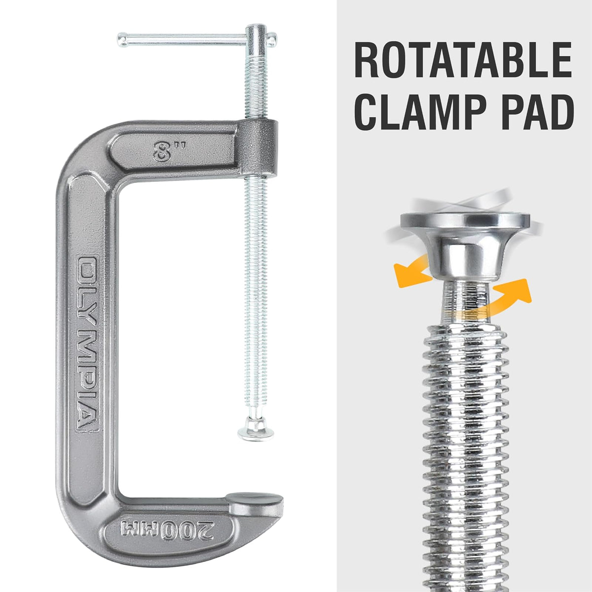 Olympia Tools Abrazadera en C (8" x 4") 38-148