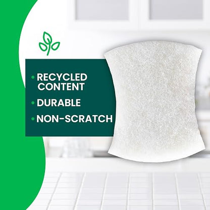 Scotch-Brite Greener Clean Esponja Exfoliante 12 pzs | Antiarañazos, sostenible, 100% fibras de plantas, apto lavaplatos, sin BPA