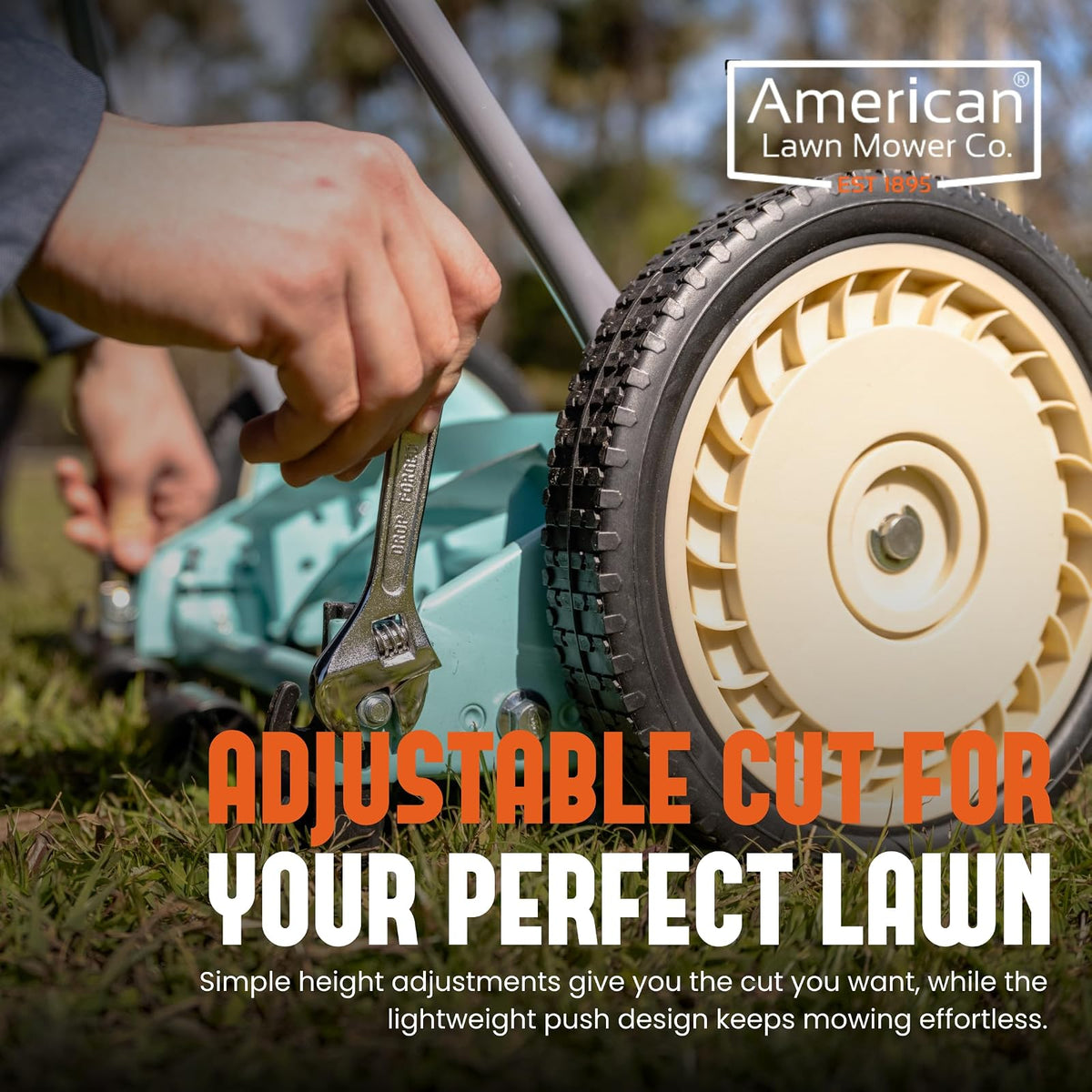 American Lawn Mower Company 1304-14GC Cortacésped con Carrete de Empuje de 5 Cuchillas de 14 Pulgadas con recogedor de zacate, Menta