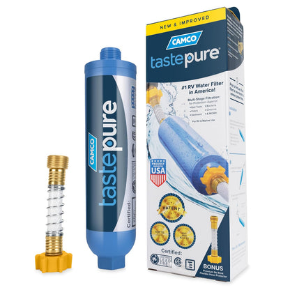 Camco Filtro de Agua TASTEPure 40043, Multicolor - Filter & Hose Protector