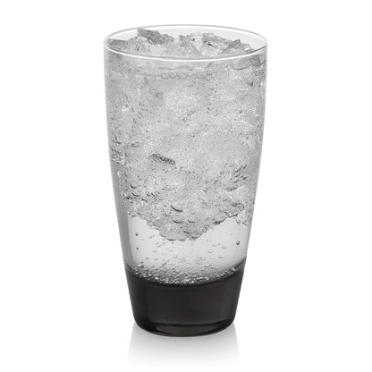 Classic 16 Pieces set, smoke | Capacidades de 18 onzas y 13 onzas para agua, refrescos, cócteles y más con bases teñidas de humo y limpieza segura para