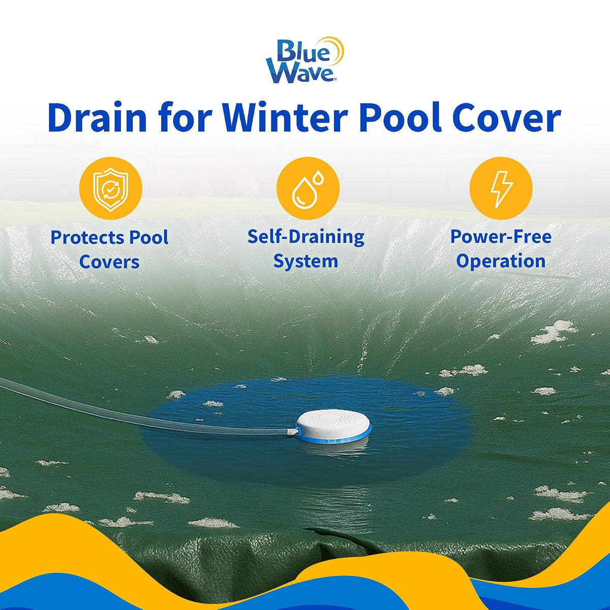 Blue Wave Drain para Cubierta de Piscina de Invierno