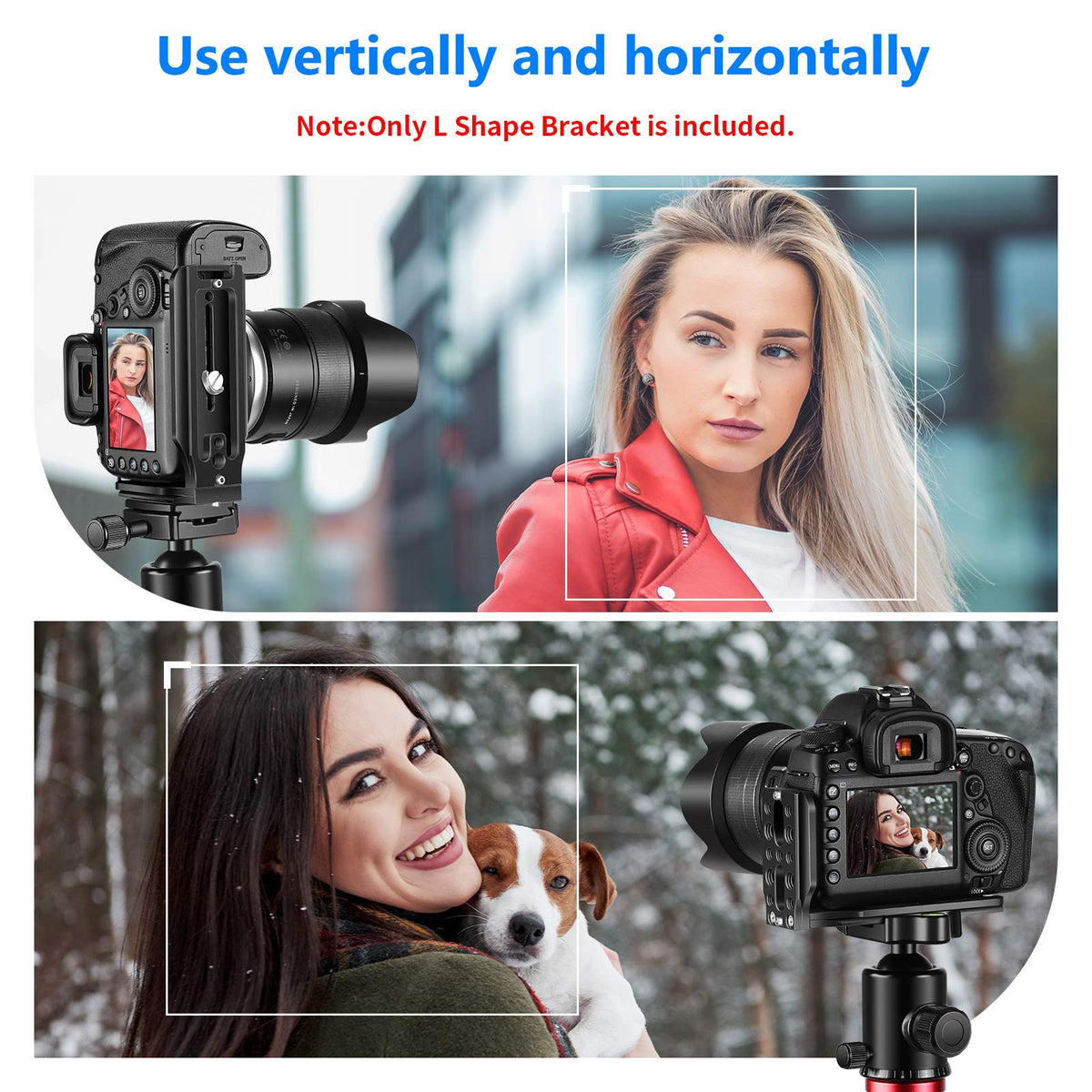 NEEWER Soporte en Forma de L Zapata Rápida Placa QR Cámara de Disparo Vertical Soporte en L con Tornillo 1/4 Pulgada Arca Swiss Compatible con dji Osmo Ronin Zhiyun Canon(Negro)
