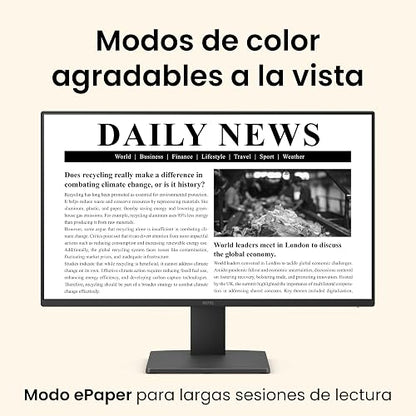 BenQ Monitor GW2491 23.8” 1080p FHD 100Hz IPS HDMI DP Tecnologías para el Cuidado de la Vista Bisel Ultra Delgado Software Eye-Care U