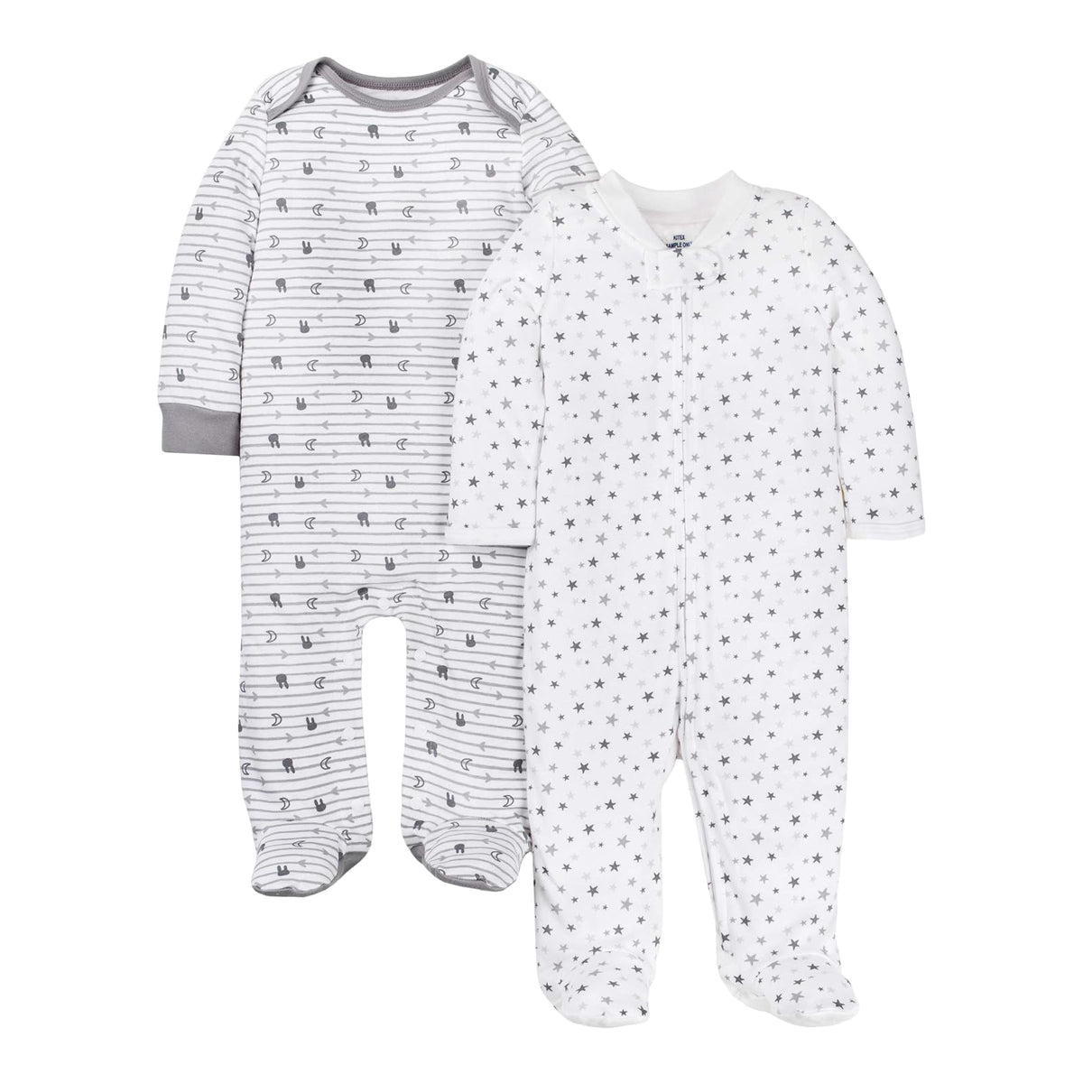 Lamaze Super Combed Natural Cotton Sleep N Play, Zipper and Snap Closure Footed Sleepwear, 2 PK Mamelucos para bebs y Nios pequeos bebés Unisex
