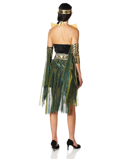 California Costumes - Eye Candy para mujer, diseño de diosa egipcia para adultos, color negro/verde azulado, tamaño mediano
