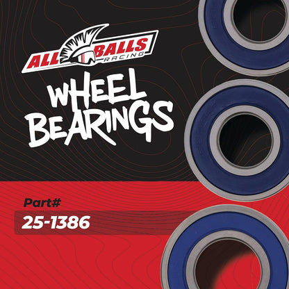 All Balls Racing Kit de Rodamientos de Rueda Compatible con Kawasaki, Rojo, 25-1386