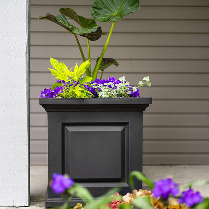 Mayne Nantucket - Maceta Cuadrada de 20 Pulgadas, autonegable, Resistente a la Intemperie para Flores, diseño Duradero al Aire última intervensión para Patio, Porche o Entrada