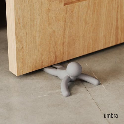 Umbra Buddy Tope de Puerta Antideslizante de Hule Resistente, Gris | Construcción de goma suave, protege los suelos de arañazos, cuña antideslizante, se adapta a varios tipos de suelo