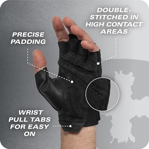 Power Gloves 3.0 - Guantes de levantamiento de pesas duraderos con cierre de muñeca ajustable, palma de piel transpirable, para hombre