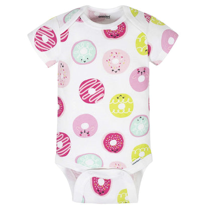 ONESIES Paquete de 8 mamelucos estampados de manga corta Conjunto de camisetas para bebés y niños pequeños bebés niñas