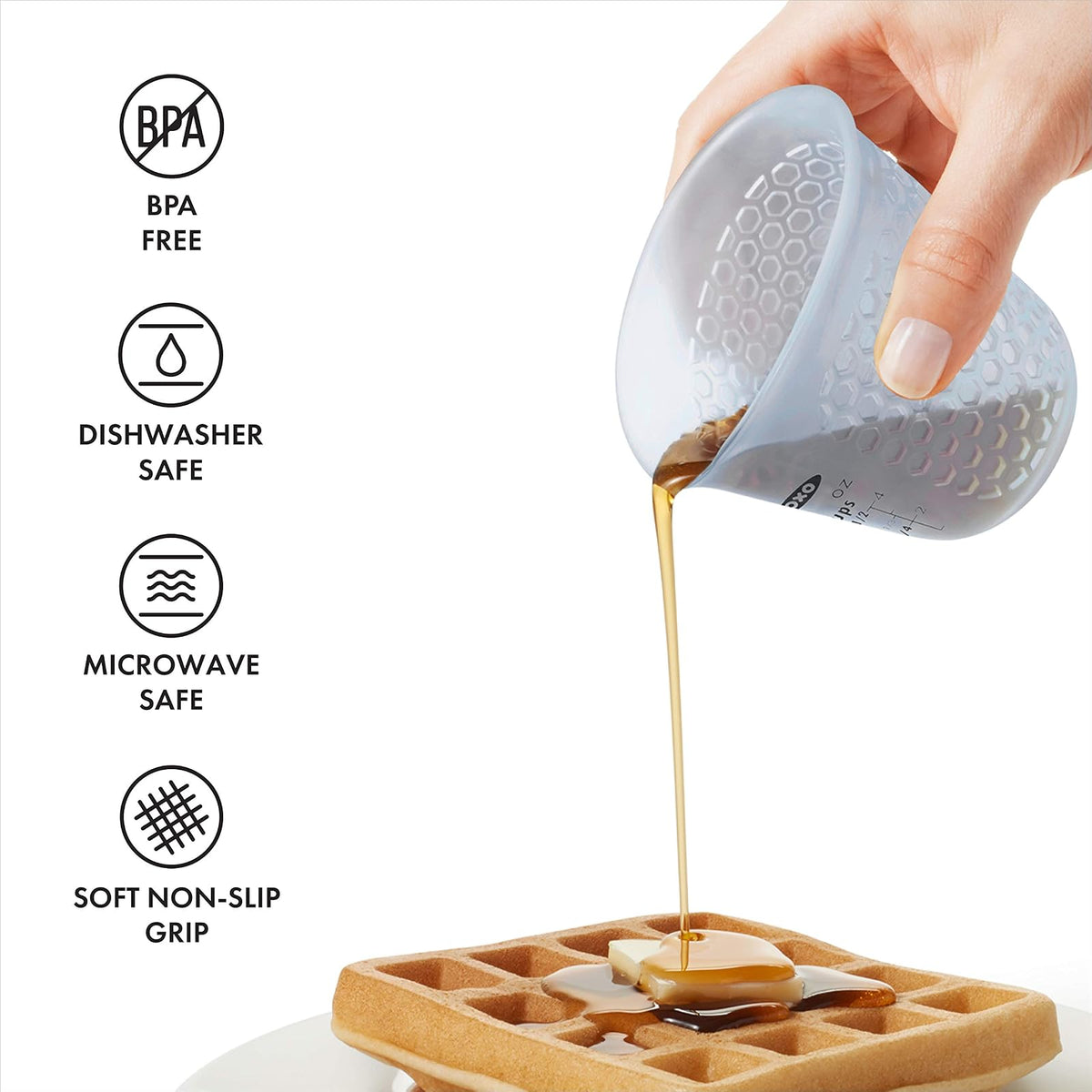 OXO 11161200 Mini Vaso Medidor Silicón Flexible, 150 ml