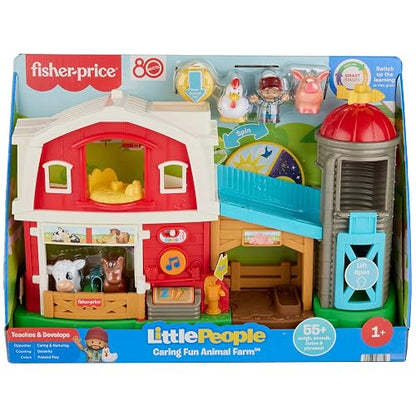 Little People Animalitos en la Granja Juguete para Bebés 1+ Años | Granero de 2 pisos con silo; incluye granjero, 4 animales y más de 50 canciones