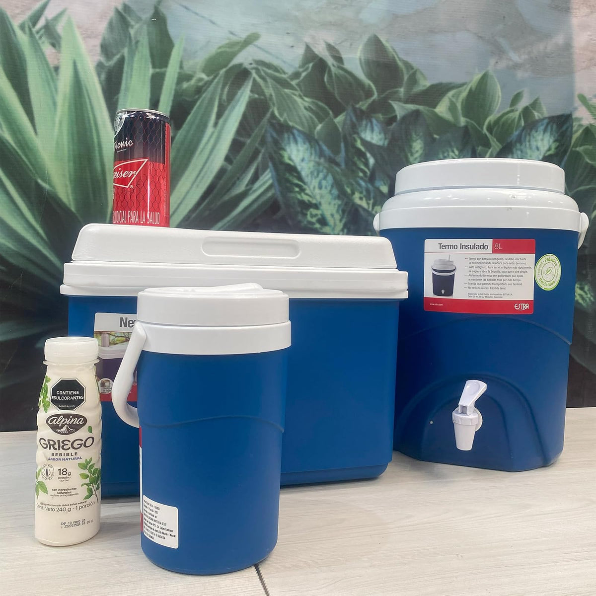 Estra Hielera Rígida 10L Portátil | Trabajo, Deporte y Picnic | 24.7x35.1x25.8 cm (10.5 QT), libre de BPA, hasta 12 latas, manija ergonómica